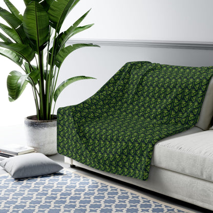Emerald Canopy Frogs Fleece Blanket