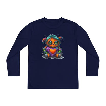 Patchwork Pumpkin Heart Youth Long Sleeve Tee
