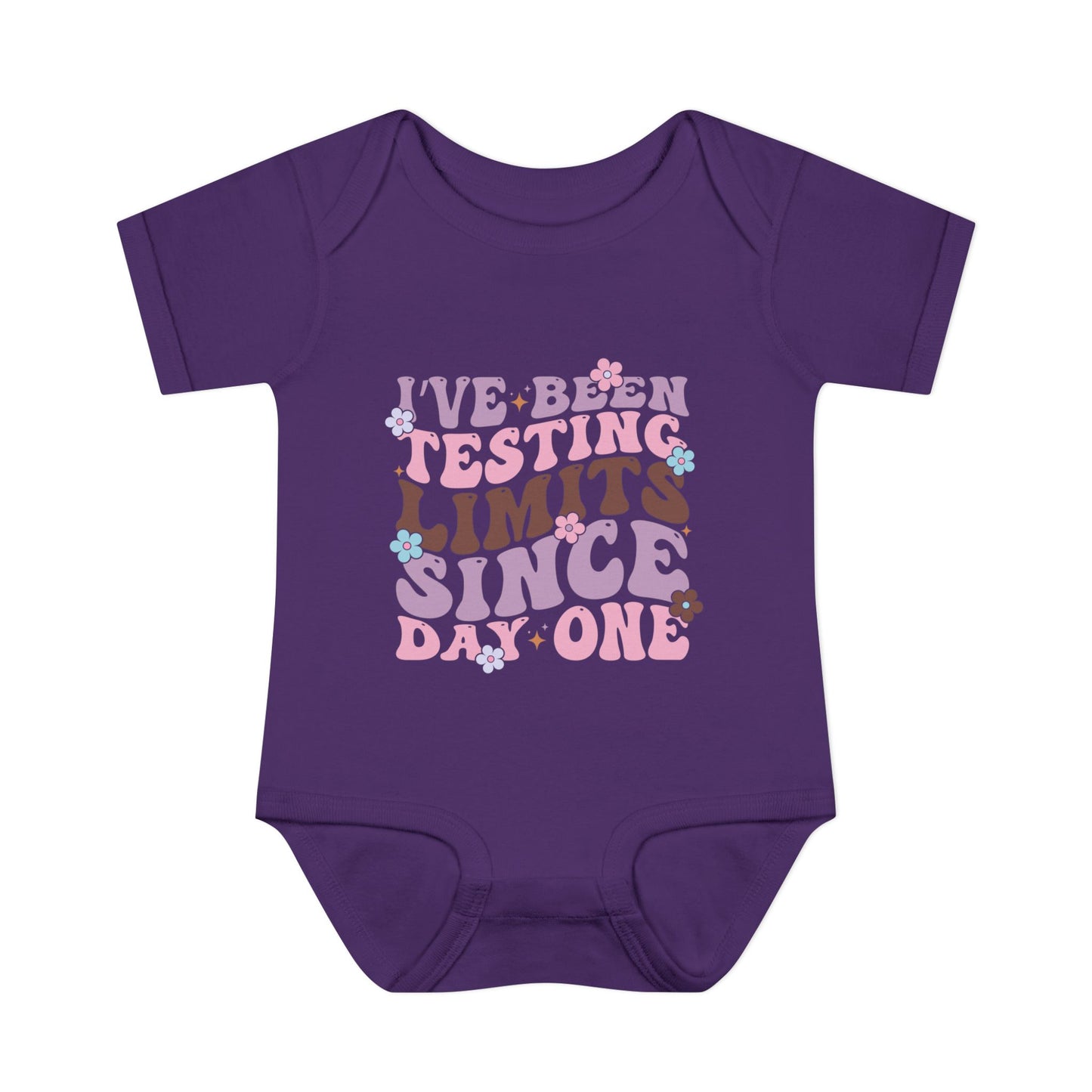 I've Been Testing Limits Since Day One Infant Baby Rib Bodysuit