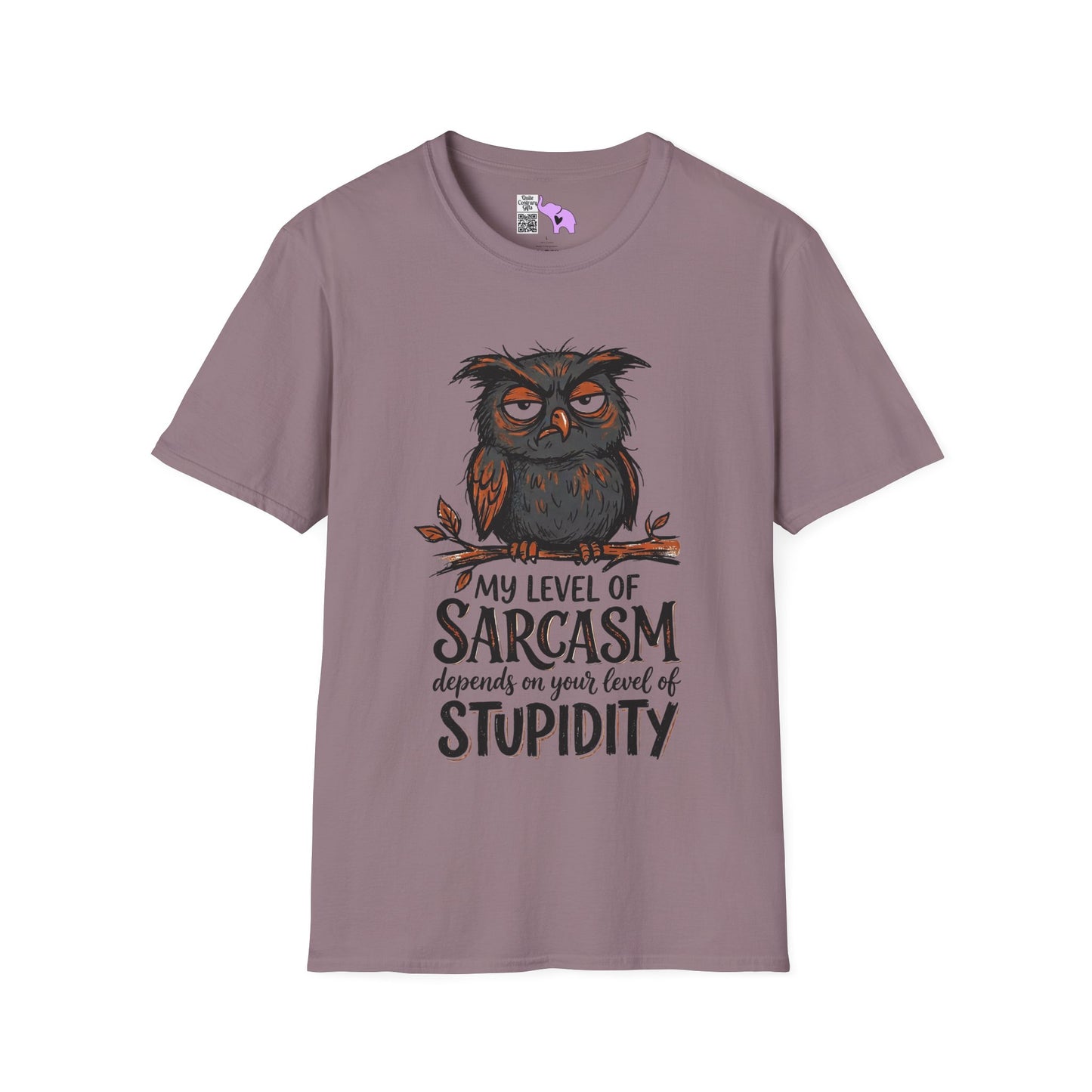 ""My Level of Sarcasm Depends on Your Level of Stupidity (Owl) Adult T-shirt