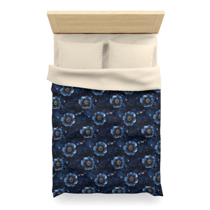 Midnight Sky Blossoms Microfiber Duvet Cover