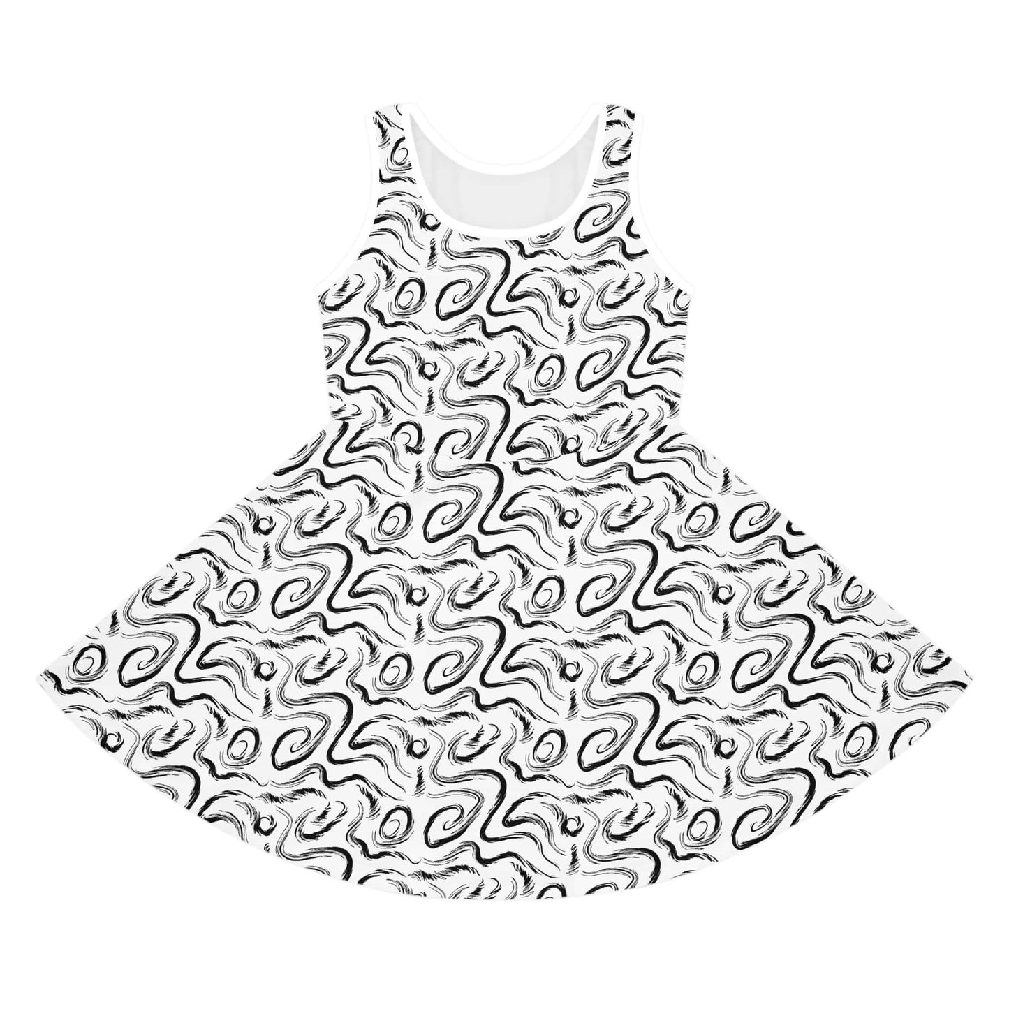 Grunge Scribbles Girls' Sleeveless Sundress
