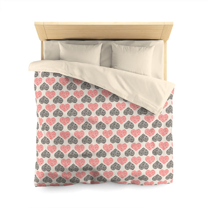 Rustic Hearts Microfiber Duvet Cover