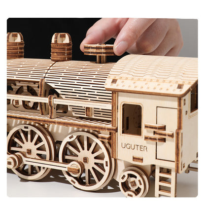 Wooden Steam Train 3D DIY Puzzle