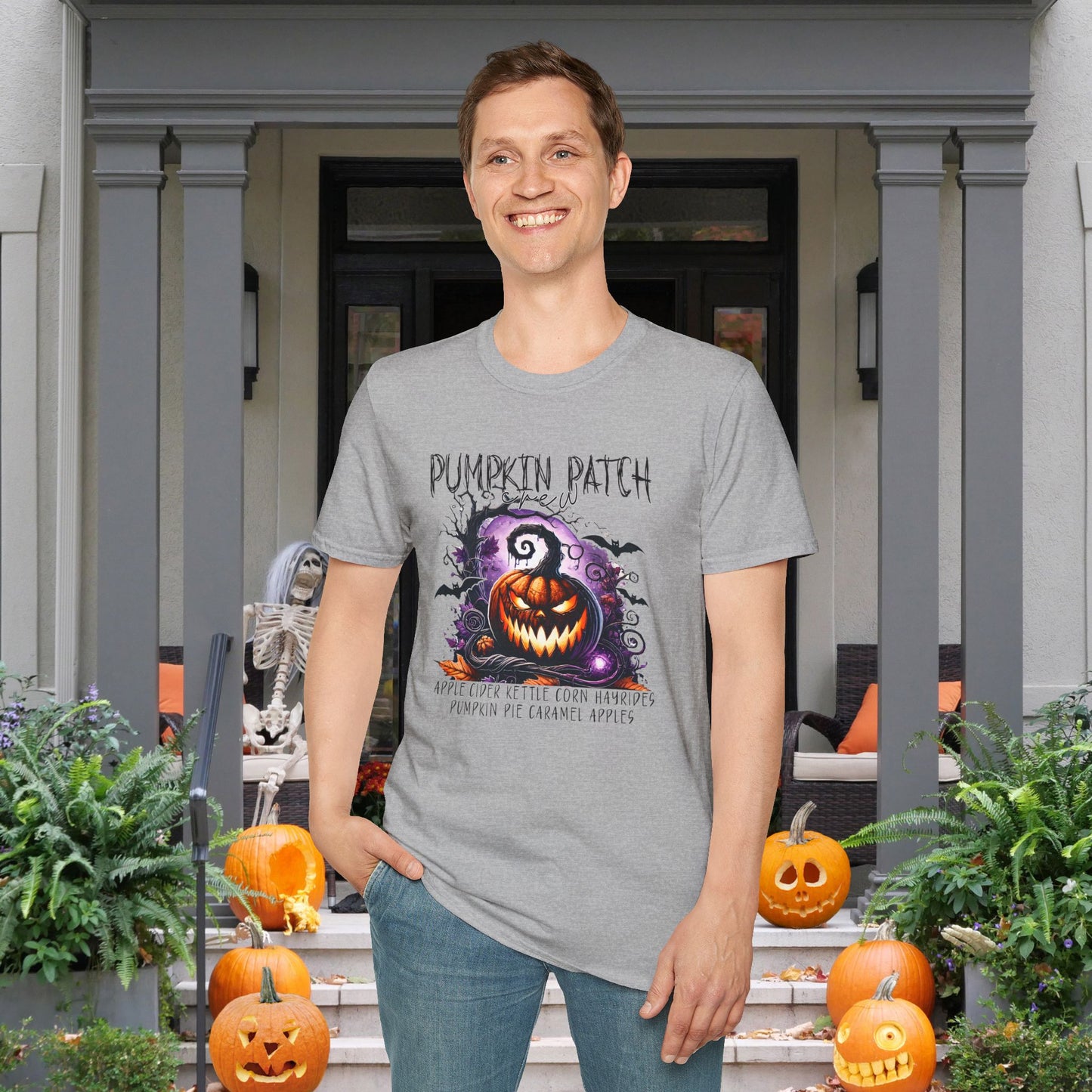 Spooky Pumpkin Patch Adult T-shirt