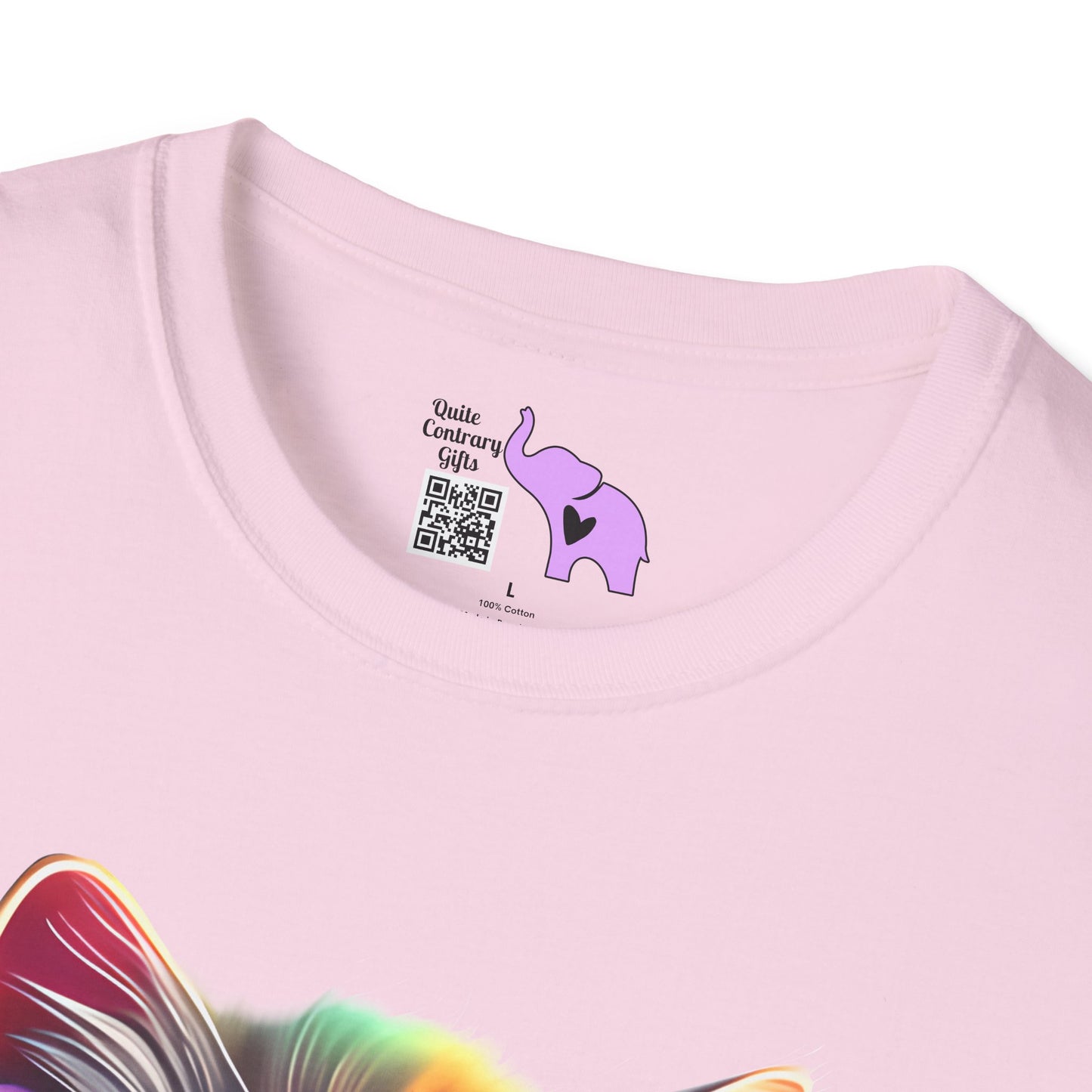 Cool Colorful Kitten in Flowers Adult T-shirt