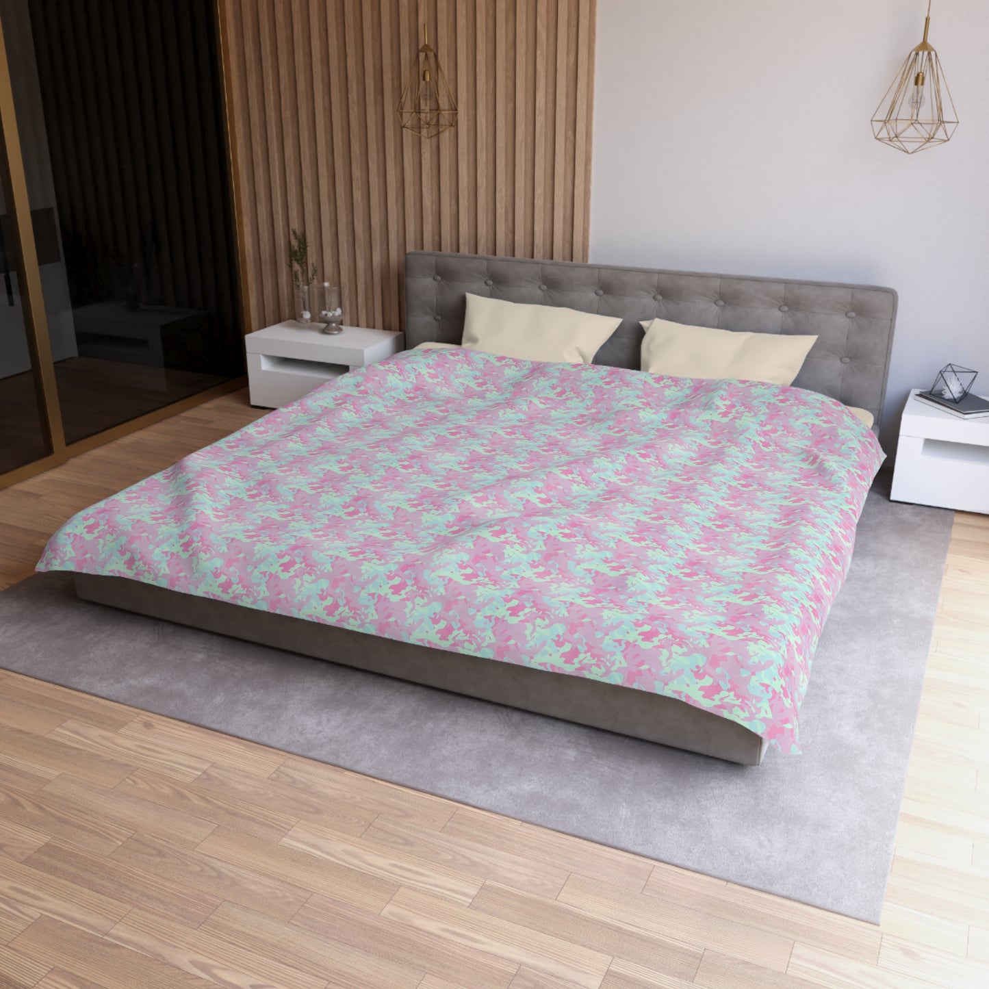 Berry Sorbet Camo Microfiber Duvet Cover