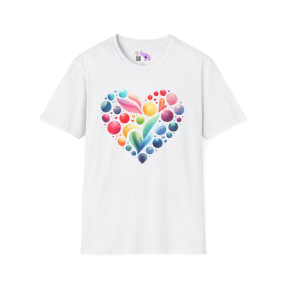 Color Pop Heart Adult T-shirt