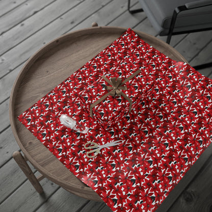 Inked Poinsettias Wrapping Paper