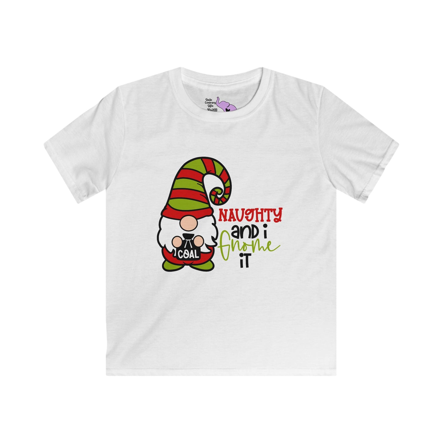 Naughty and I Gnome It Youth Softstyle Tee