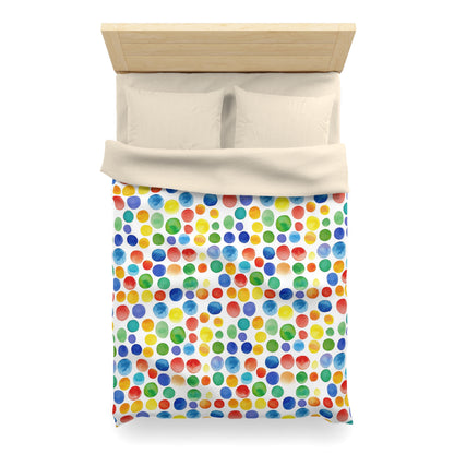 Colorful Polka Dots Microfiber Duvet Cover
