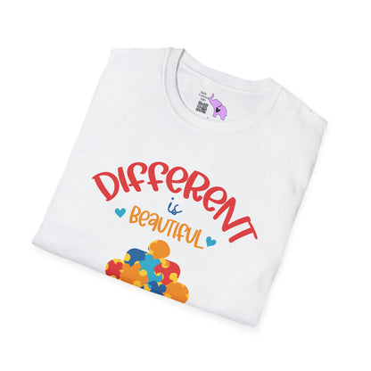 Different is Beautiful Autism Awarness Adult T-shirt