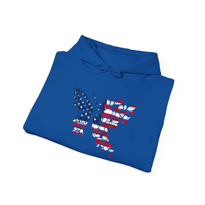 American Flag Butterfly Heavy Blend™ Hooded Sweatshirt