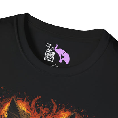 Creepy Black Cat 8 Adult T-shirt