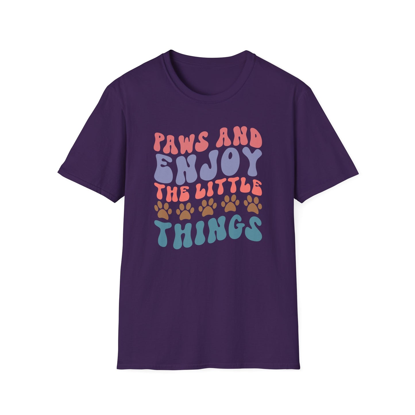 Paws And Enjoy The Little Things Adult T-shirt