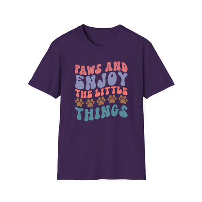 Paws And Enjoy The Little Things Adult T-shirt