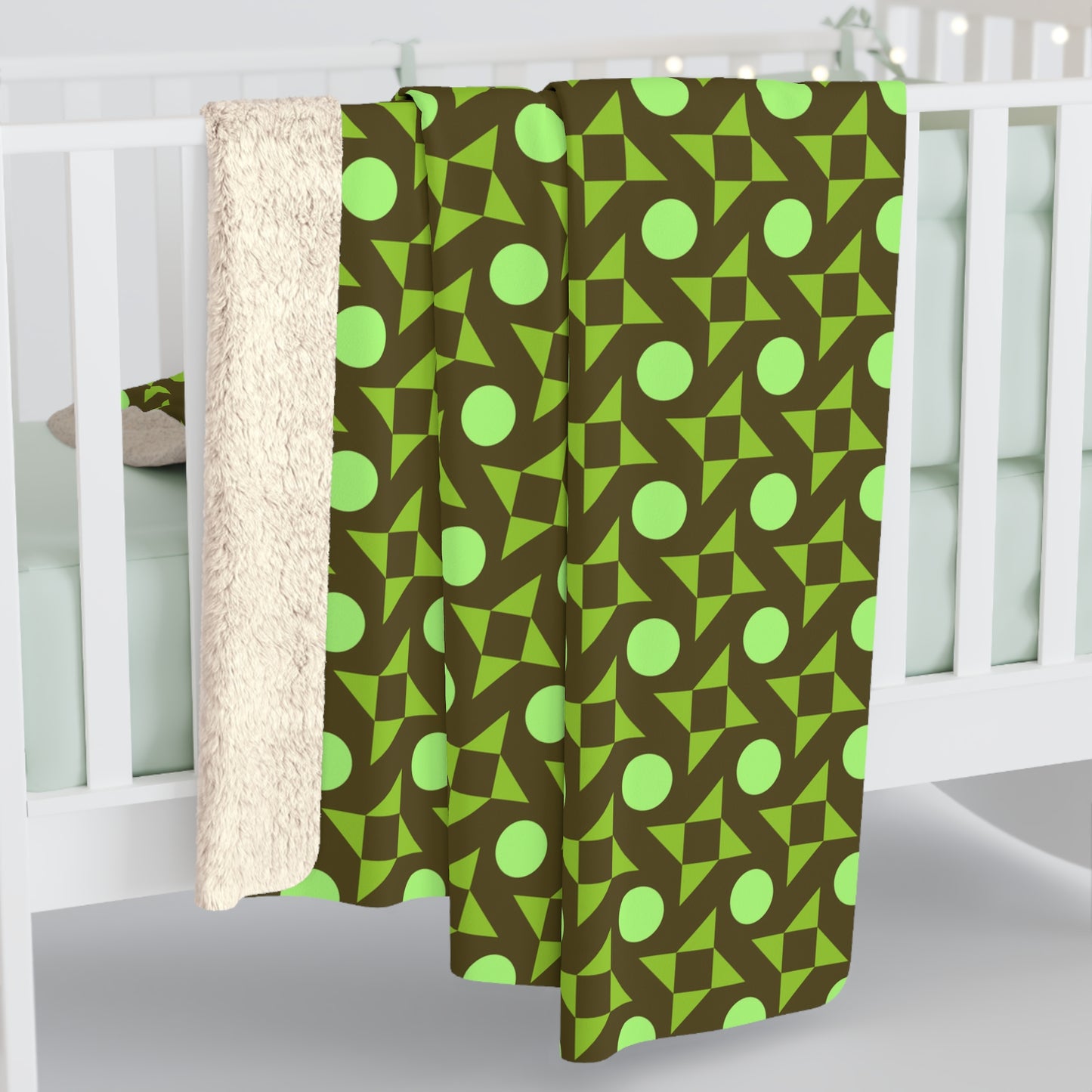 Pistachio Pinwheels Fleece Blanket