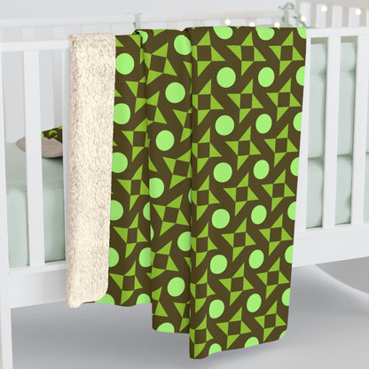 Pistachio Pinwheels Fleece Blanket