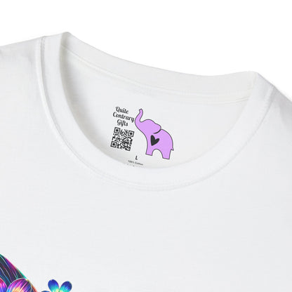 Colorful Floral Butterfly Adult T-shirt