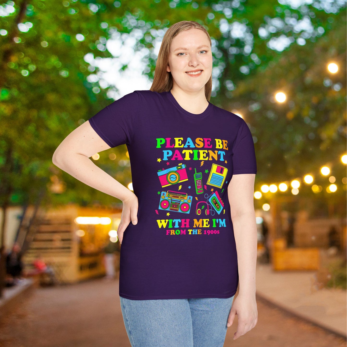 Please Be Patient With Me I'm From The 1900's (90s style) Adult T-shirt