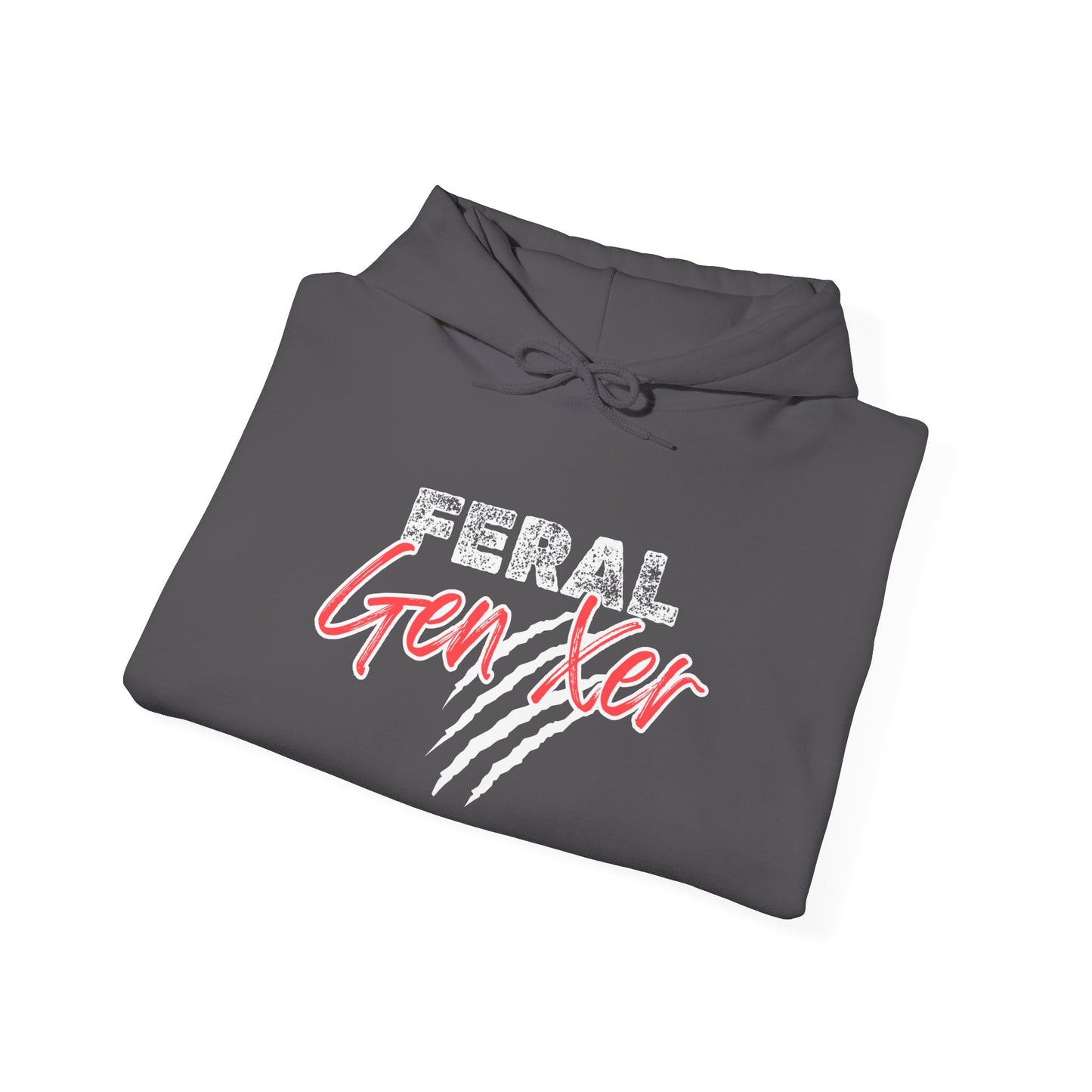 Feral Gen Xer w/Claws Heavy Blend™ Hooded Sweatshirt