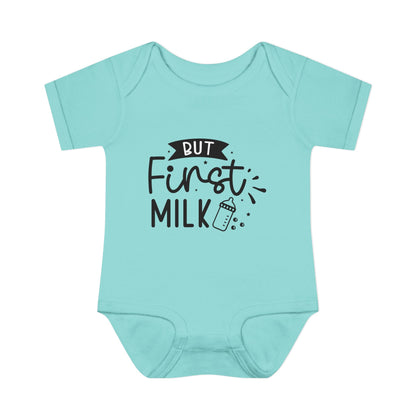 But First Milk Infant Baby Rib Bodysuit