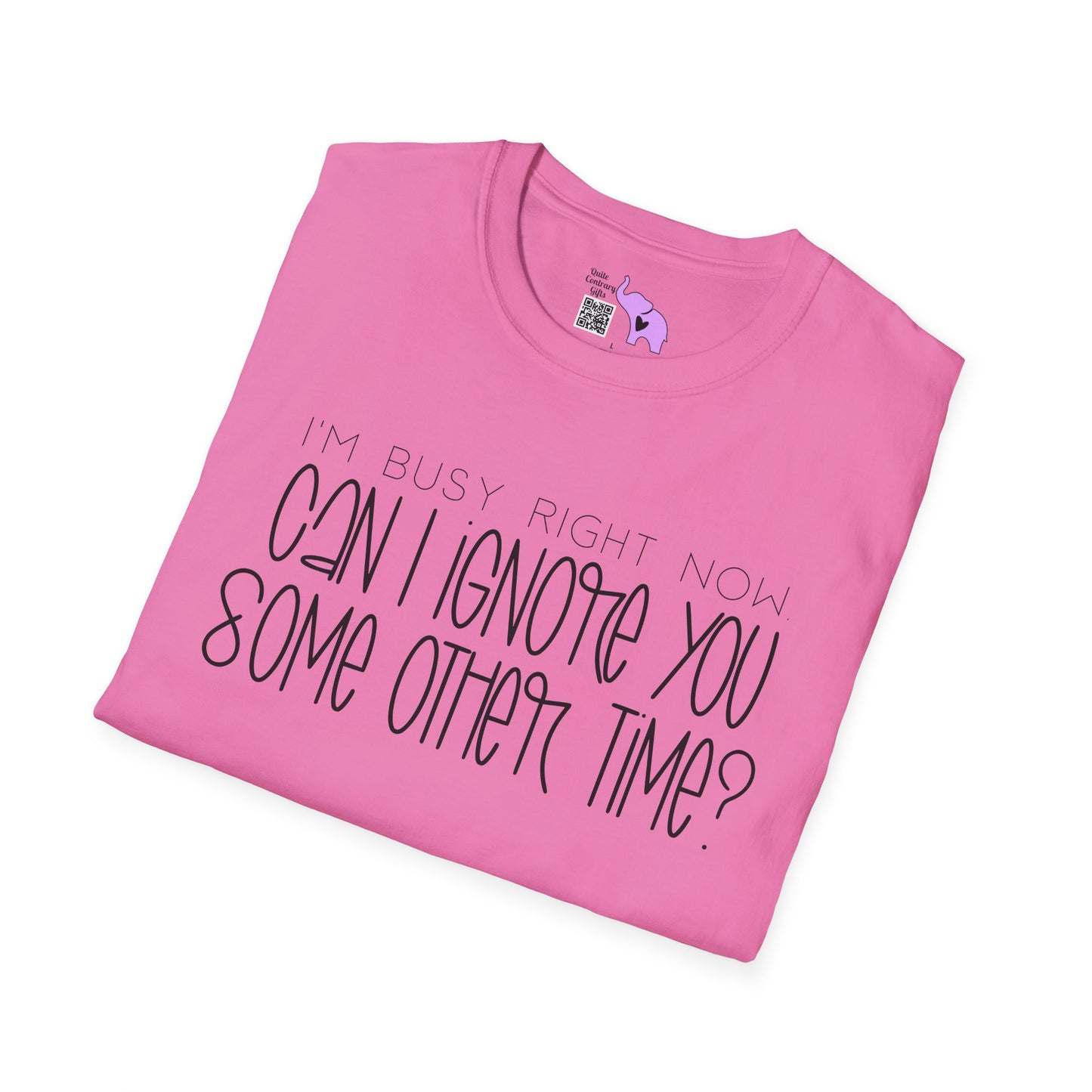 I'm Busy Right Now Can I Ignore You Some Other Time Adult T-shirt