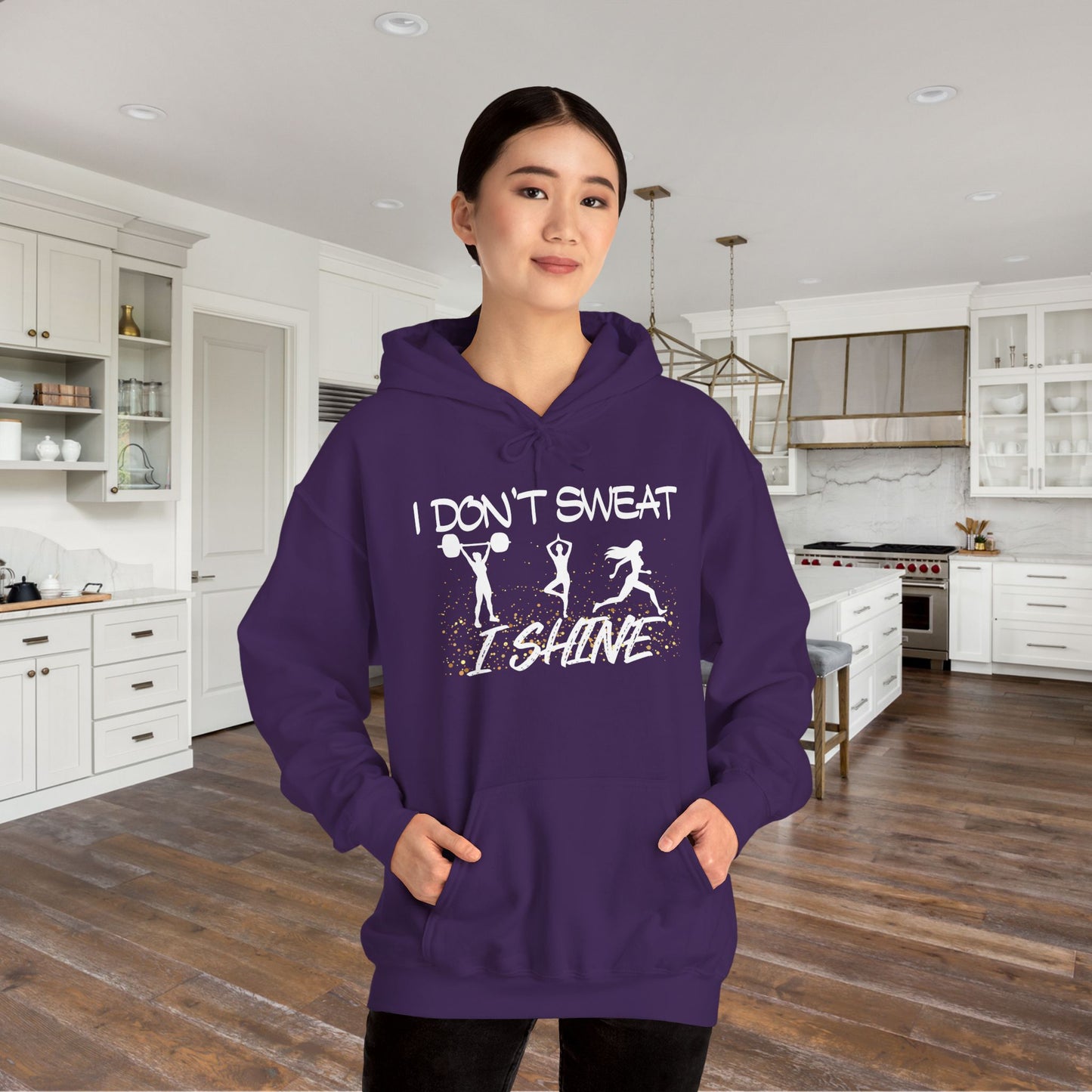 I Don't Sweat I Shine Heavy Blend™ Hooded Sweatshirt