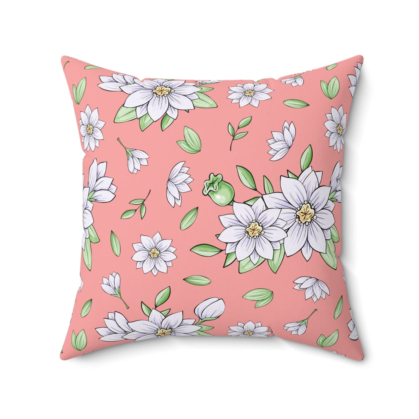 Jasmine Blush Garden Throw Pillow