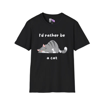 I'd Rather Be a Cat Adult T-shirt