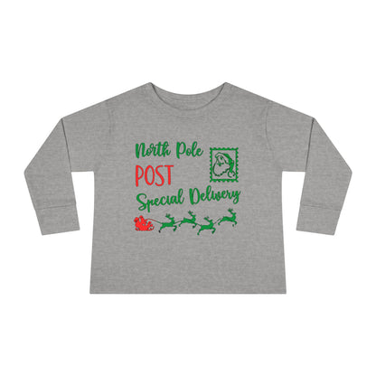 North Pole Post Special Delivery Toddler Long Sleeve Tee