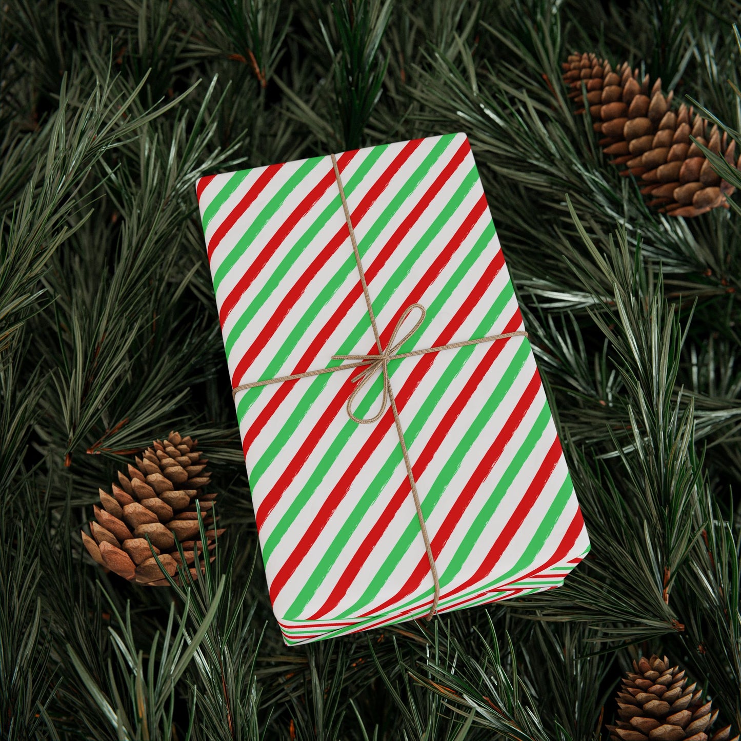 Merry & Bright Lines Wrapping Paper