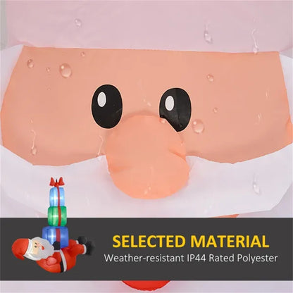Topsy-Turvy Santa with Presents LED Inflatable