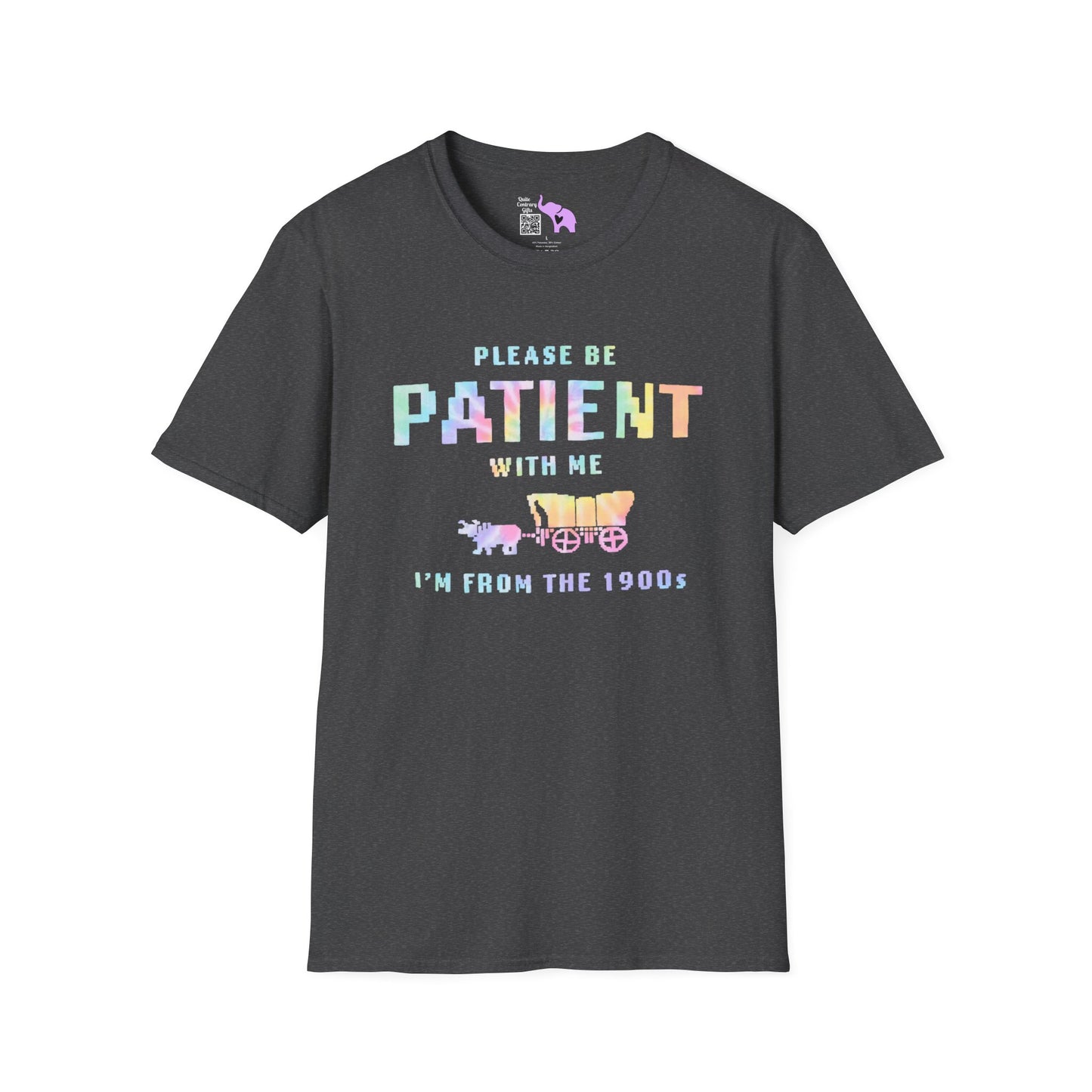 Please Be Patient With Me I'm From The 1900's (Colorful Oregon Trail) Adult T-shirt