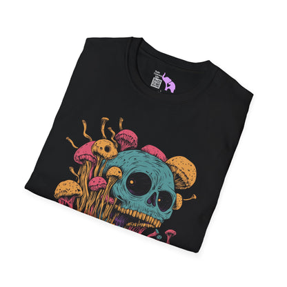 Creepy Mushroom Skull Adult T-shirt