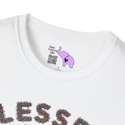 Blessed w/Heart (Floral) Adult T-shirt