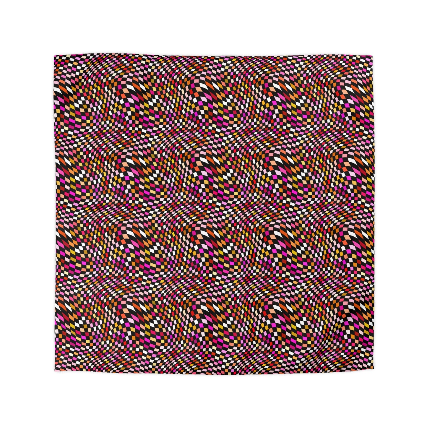 Warped Red Checkered Duvet Bedding Set