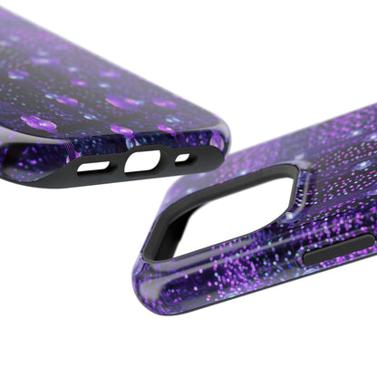 Purple Raindrops MagSafe® Compatible Tough Case for iPhone