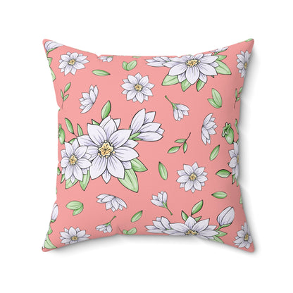 Jasmine Blush Garden Throw Pillow