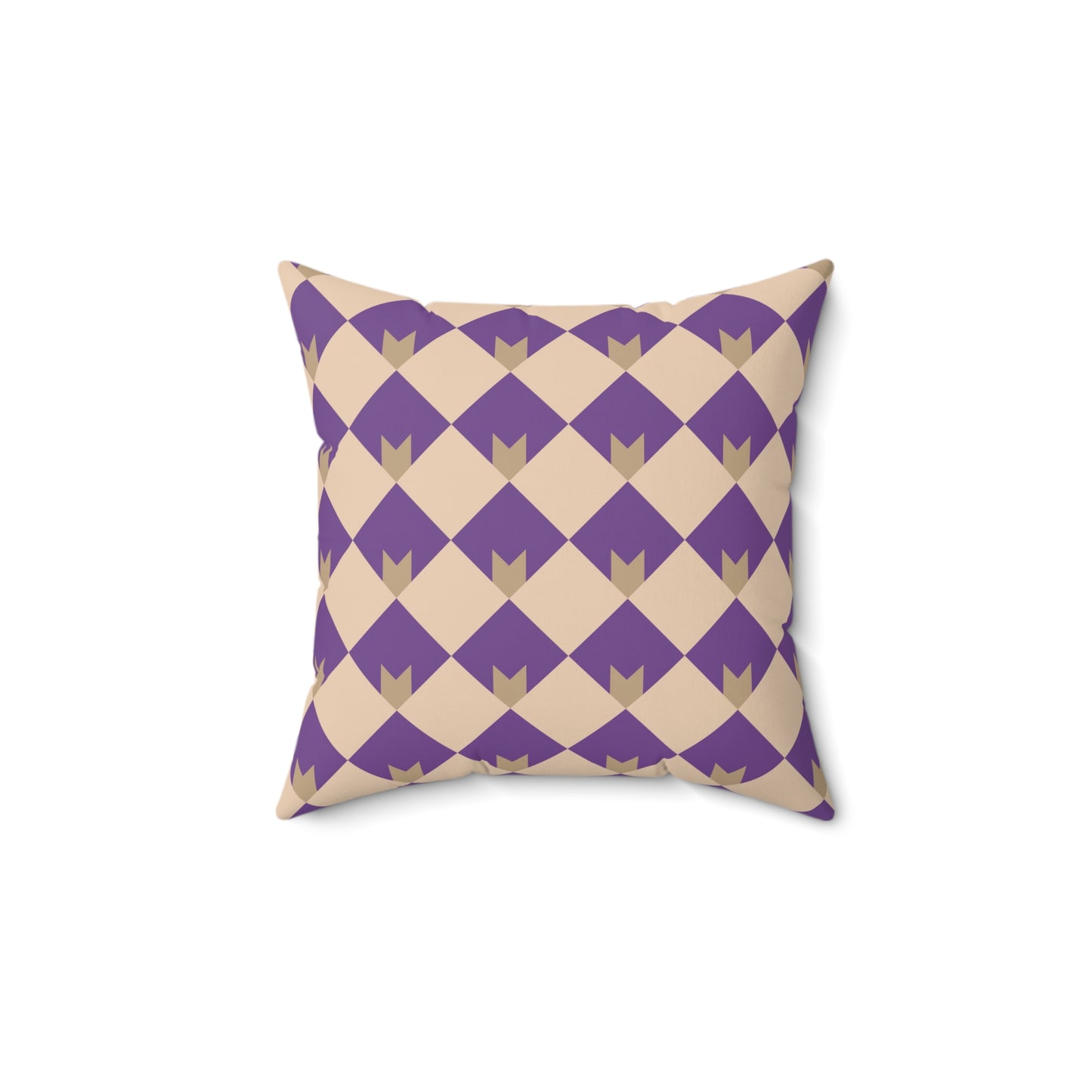 Diamond Bloom-Amethyst & Cream Throw Pillow