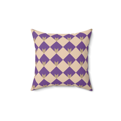 Diamond Bloom-Amethyst & Cream Throw Pillow
