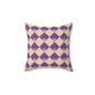 Diamond Bloom-Amethyst & Cream Throw Pillow