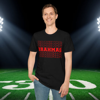 Brahmas (Stacked) Adult T-shirt