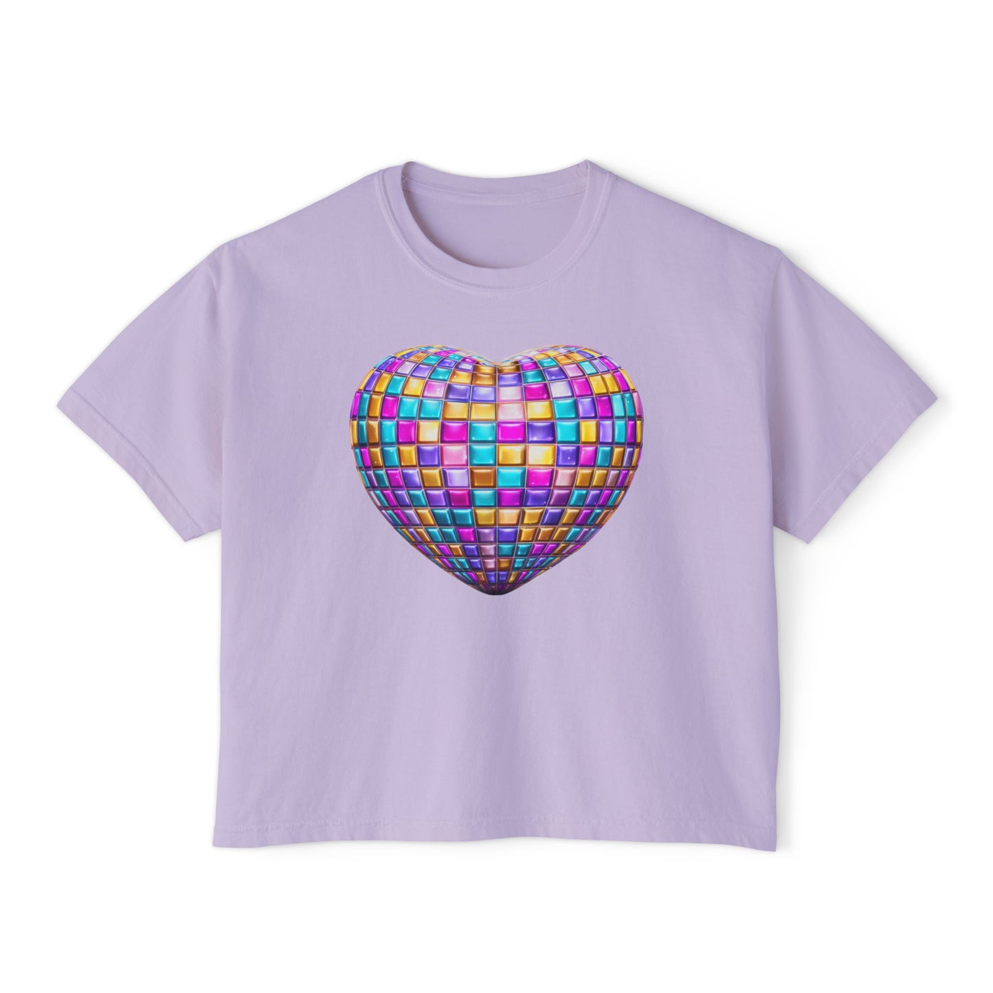 Heart in Blocks Women's Boxy Tee