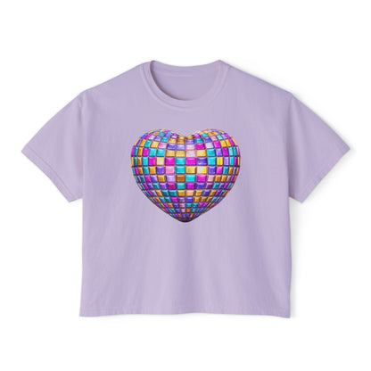 Heart in Blocks Women's Boxy Tee