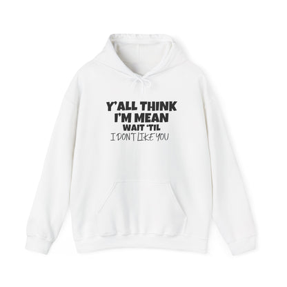 Y'all Think I'm Mean Wait 'Til I Don't Like You Adult Heavy Blend™ Hoodie