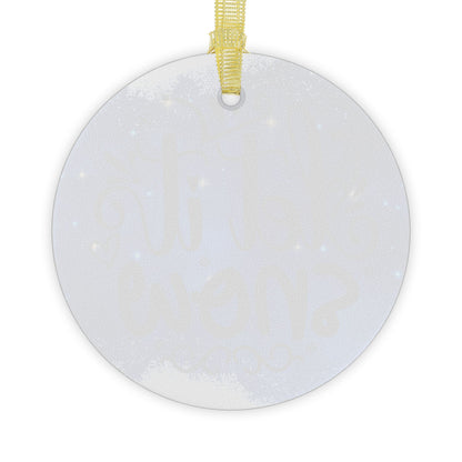 Let It Snow Glass Ornament