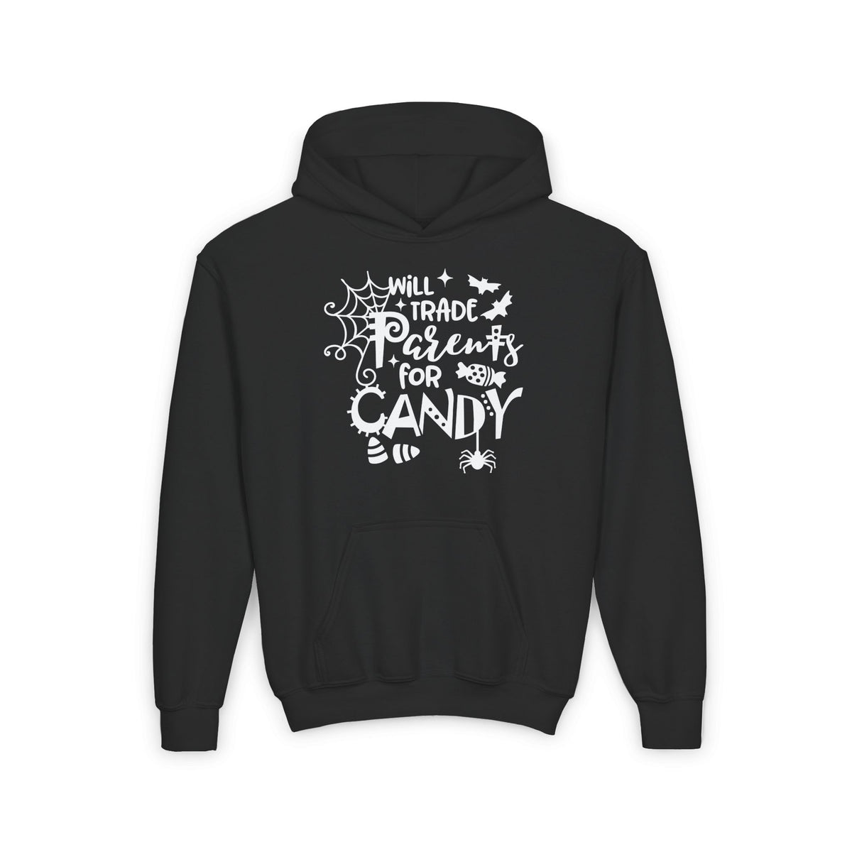 Will Trade Parents For Candy Youth Heavy Blend Hoodie
