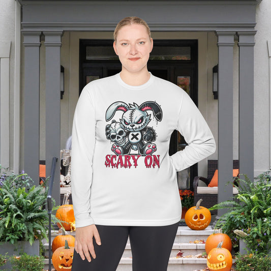 Scary On Voodoo Bunny Adult Long Sleeve Tee