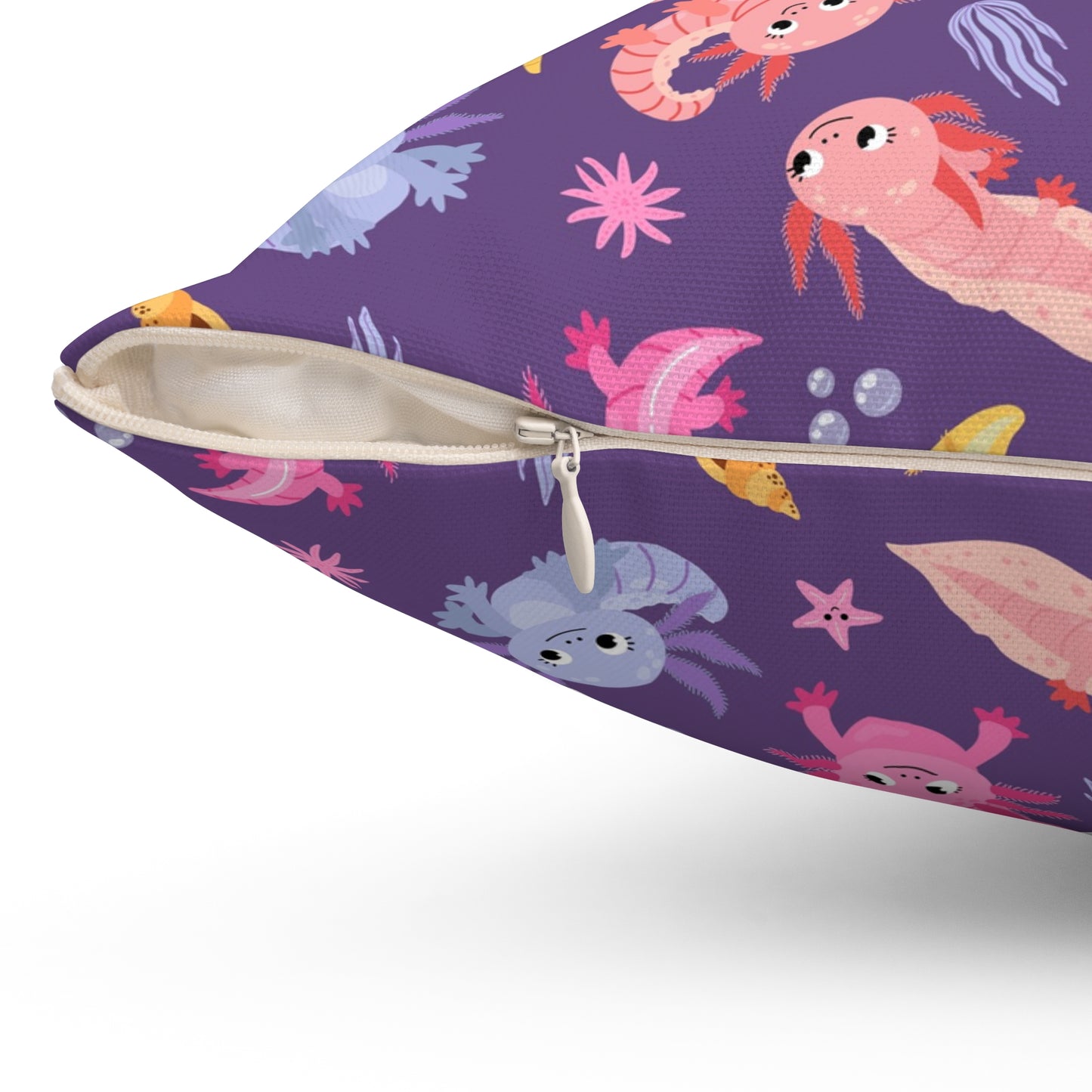 Axolotl Adventures Throw Pillow